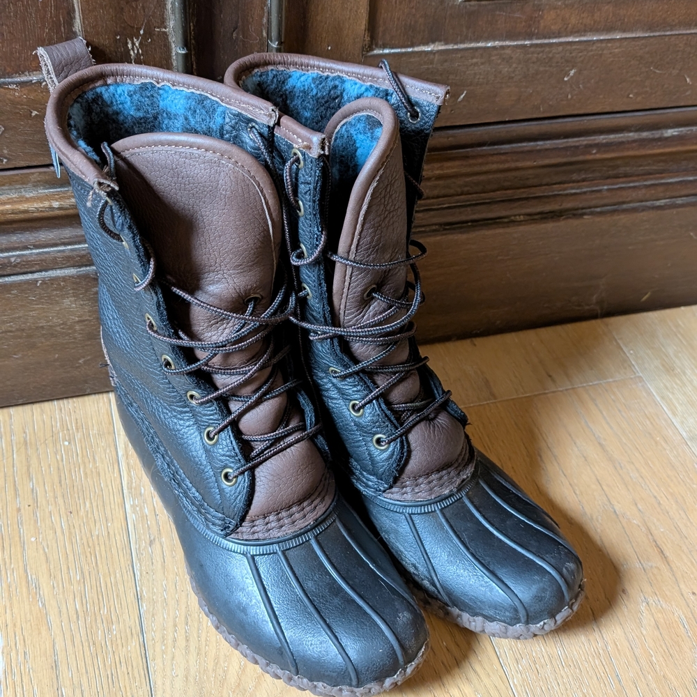L.L. Bean Black and Brown Winter Boots